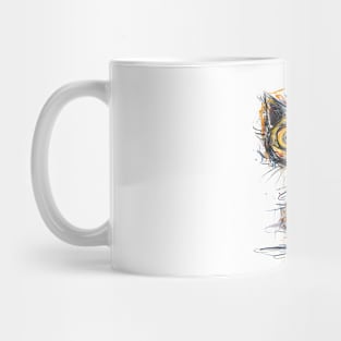 Vibrant Abstract Cat Mug